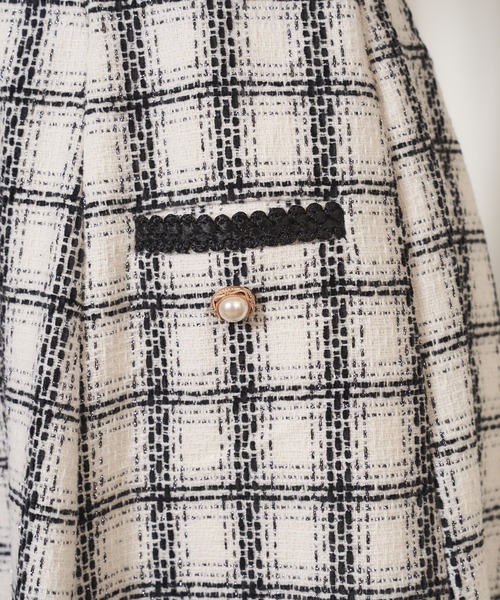 MIIA（ミーア）の「キラキラツィードフレアスカート（スカート・レディース・ブラック/パープル/オフホワイト・FREE）」の16枚目の写真