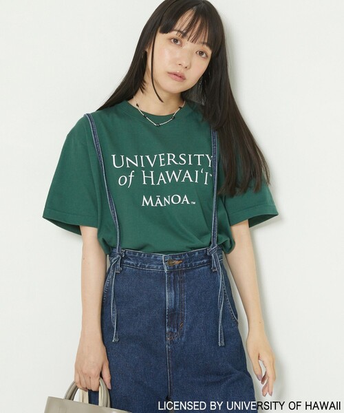 FREAK'S STORE（フリークスストア）の「▽HAWAII SHORT SLEEVE TEE/ハワイショートスリーブTシャツ（Tシャツ/カットソー・レディース・グリーン/オリーブ/オフホワイト/ホワイト/ブルーグリーン/ナチュラル・ﾌﾘ-）」の7枚目の写真