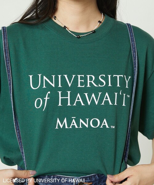 FREAK'S STORE（フリークスストア）の「▽HAWAII SHORT SLEEVE TEE/ハワイショートスリーブTシャツ（Tシャツ/カットソー・レディース・グリーン/オリーブ/オフホワイト/ホワイト/ブルーグリーン/ナチュラル・ﾌﾘ-）」の12枚目の写真