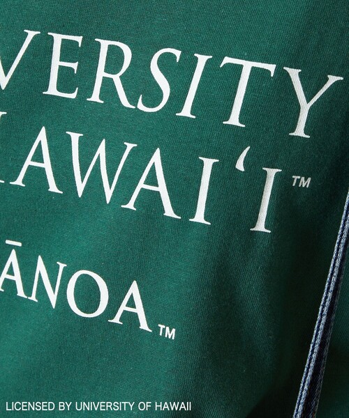 FREAK'S STORE（フリークスストア）の「▽HAWAII SHORT SLEEVE TEE/ハワイショートスリーブTシャツ（Tシャツ/カットソー・レディース・グリーン/オリーブ/オフホワイト/ホワイト/ブルーグリーン/ナチュラル・ﾌﾘ-）」の13枚目の写真