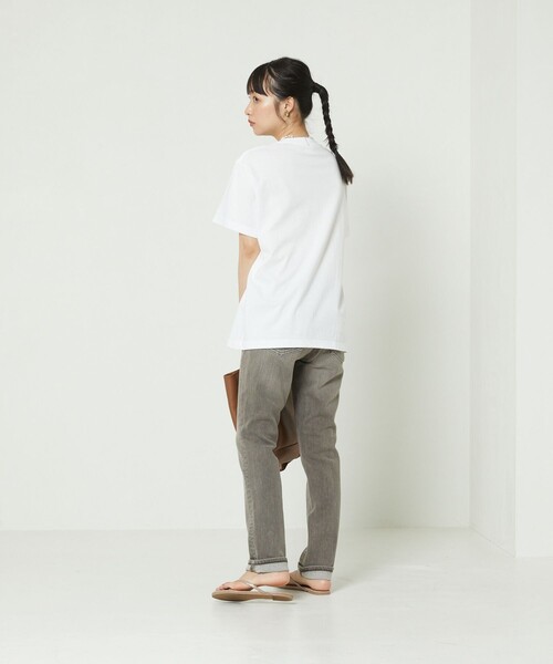 FREAK'S STORE（フリークスストア）の「▽HAWAII SHORT SLEEVE TEE/ハワイショートスリーブTシャツ（Tシャツ/カットソー・レディース・グリーン/オリーブ/オフホワイト/ホワイト/ブルーグリーン/ナチュラル・ﾌﾘ-）」の18枚目の写真