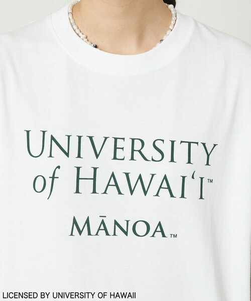 FREAK'S STORE（フリークスストア）の「▽HAWAII SHORT SLEEVE TEE/ハワイショートスリーブTシャツ（Tシャツ/カットソー・レディース・グリーン/オリーブ/オフホワイト/ホワイト/ブルーグリーン/ナチュラル・ﾌﾘ-）」の19枚目の写真