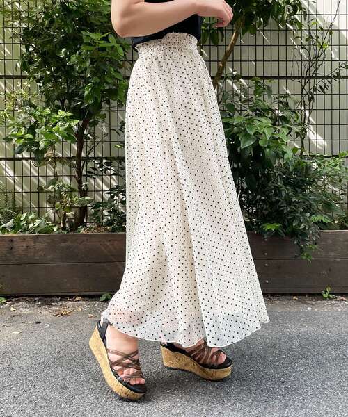 MAJESTIC LEGON（マジェスティックレゴン）の「エアリーパターンチュールスカート（スカート・レディース・ベージュ系その他2/ホワイト系その他2/グレー系その他・SMALL/MEDIUM）」の10枚目の写真