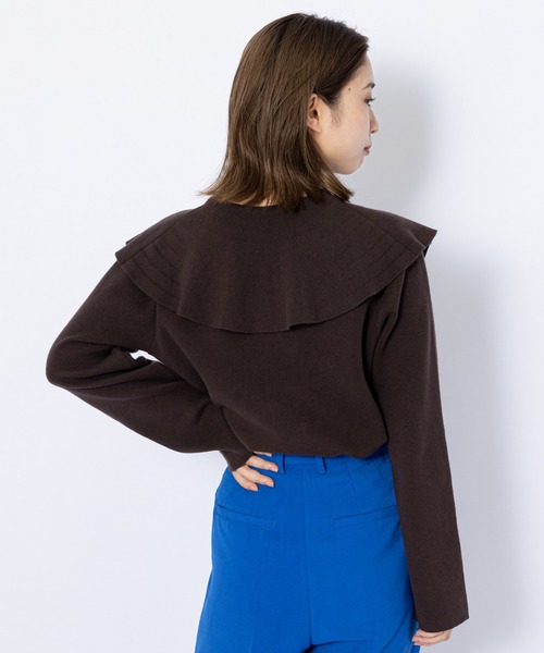 CIAOPANIC（チャオパニック）の「ミラノリブセーラーカラープルオーバー（ニット/セーター・レディース・ブラウン/ブルー/アイボリー・FREE）」の22枚目の写真