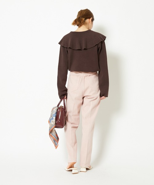 CIAOPANIC（チャオパニック）の「ミラノリブセーラーカラープルオーバー（ニット/セーター・レディース・ブラウン/ブルー/アイボリー・FREE）」の15枚目の写真