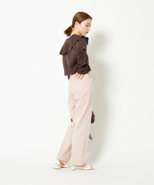 CIAOPANIC（チャオパニック）の「ミラノリブセーラーカラープルオーバー（ニット/セーター・レディース・ブラウン/ブルー/アイボリー・FREE）」の16枚目の写真