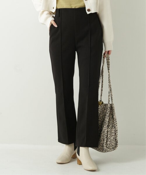 RAY CASSIN（レイカズン）の「ウールニットライクセンターシームカラーパンツ（スラックス・レディース・ブラック/オレンジ/ベージュ/ライトカーキ/パープル・LARGE/MEDIUM/SMALL）」の2枚目の写真