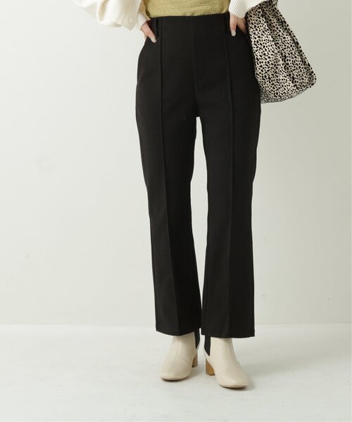 RAY CASSIN（レイカズン）の「ウールニットライクセンターシームカラーパンツ（スラックス・レディース・ブラック/オレンジ/ベージュ/ライトカーキ/パープル・LARGE/MEDIUM/SMALL）」の6枚目の写真