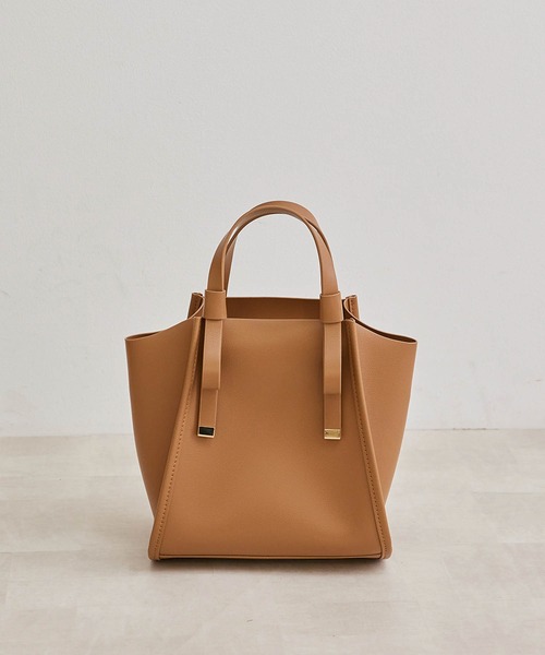 ROPE' PICNIC（ロペピクニック）の「【軽量】フラットリボンハンドルミドルトート＆ショルダーバッグ（トートバッグ・レディース・ブラック/キャメル/ピンク系その他2・FREE）」の3枚目の写真