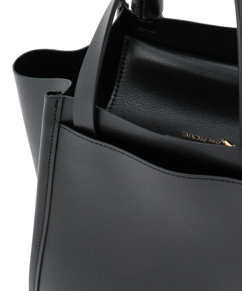 ROPE' PICNIC（ロペピクニック）の「【軽量】フラットリボンハンドルミドルトート＆ショルダーバッグ（トートバッグ・レディース・ブラック/キャメル/ピンク系その他2・FREE）」の7枚目の写真