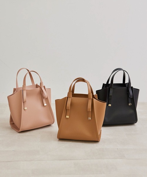 ROPE' PICNIC（ロペピクニック）の「【軽量】フラットリボンハンドルミドルトート＆ショルダーバッグ（トートバッグ・レディース・ブラック/キャメル/ピンク系その他2・FREE）」の14枚目の写真