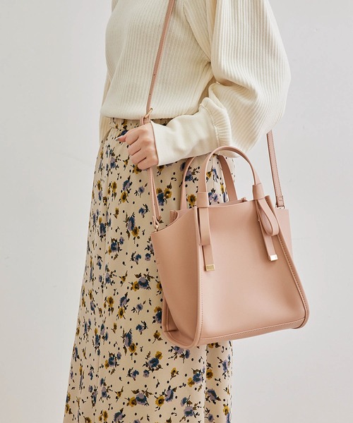 ROPE' PICNIC（ロペピクニック）の「【軽量】フラットリボンハンドルミドルトート＆ショルダーバッグ（トートバッグ・レディース・ブラック/キャメル/ピンク系その他2・FREE）」の16枚目の写真