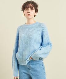 BEAUTY&YOUTH UNITED ARROWS | BY モヘヤブレンド クルーネックラグランスリーブニット ∴(ニット/セーター)