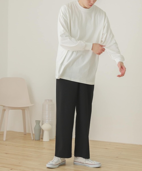 SENSE OF PLACE by URBAN RESEARCH（センスオブプレイスバイアーバンリサーチ）の「エクストラルーズロングTシャツ（Tシャツ/カットソー・メンズ・ブラック/グリーン/ホワイト・MEDIUM/LARGE）」の7枚目の写真