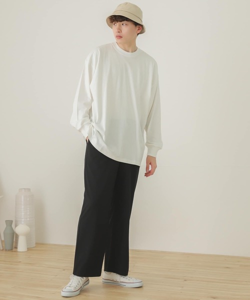 SENSE OF PLACE by URBAN RESEARCH（センスオブプレイスバイアーバンリサーチ）の「エクストラルーズロングTシャツ（Tシャツ/カットソー・メンズ・ブラック/グリーン/ホワイト・MEDIUM/LARGE）」の14枚目の写真