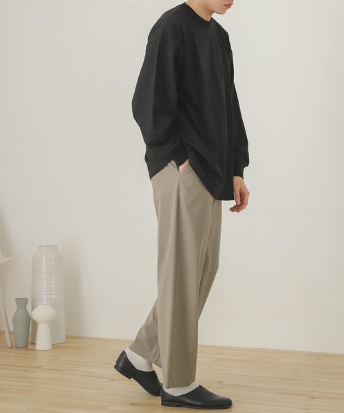 SENSE OF PLACE by URBAN RESEARCH（センスオブプレイスバイアーバンリサーチ）の「エクストラルーズロングTシャツ（Tシャツ/カットソー・メンズ・ブラック/グリーン/ホワイト・MEDIUM/LARGE）」の12枚目の写真