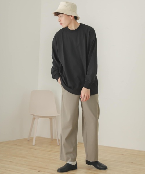 SENSE OF PLACE by URBAN RESEARCH（センスオブプレイスバイアーバンリサーチ）の「エクストラルーズロングTシャツ（Tシャツ/カットソー・メンズ・ブラック/グリーン/ホワイト・MEDIUM/LARGE）」の8枚目の写真