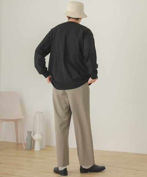 SENSE OF PLACE by URBAN RESEARCH（センスオブプレイスバイアーバンリサーチ）の「エクストラルーズロングTシャツ（Tシャツ/カットソー・メンズ・ブラック/グリーン/ホワイト・MEDIUM/LARGE）」の15枚目の写真