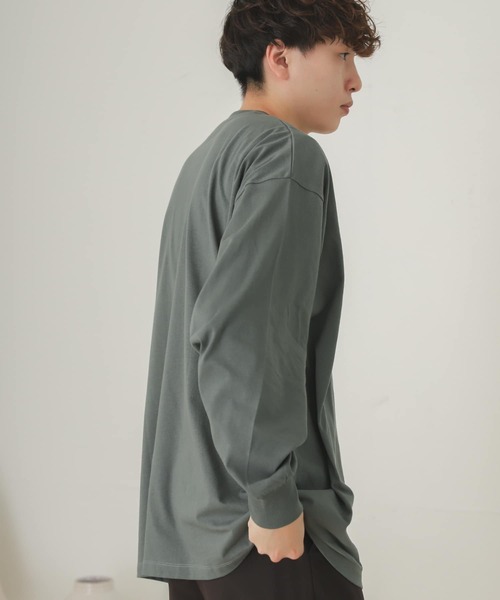 SENSE OF PLACE by URBAN RESEARCH（センスオブプレイスバイアーバンリサーチ）の「エクストラルーズロングTシャツ（Tシャツ/カットソー・メンズ・ブラック/グリーン/ホワイト・MEDIUM/LARGE）」の22枚目の写真