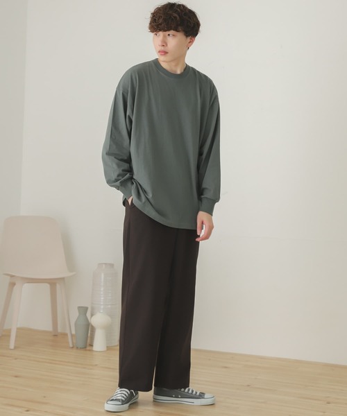 SENSE OF PLACE by URBAN RESEARCH（センスオブプレイスバイアーバンリサーチ）の「エクストラルーズロングTシャツ（Tシャツ/カットソー・メンズ・ブラック/グリーン/ホワイト・MEDIUM/LARGE）」の13枚目の写真