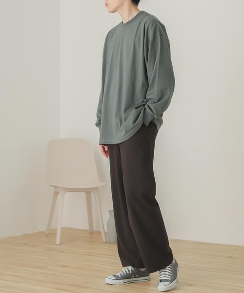 SENSE OF PLACE by URBAN RESEARCH（センスオブプレイスバイアーバンリサーチ）の「エクストラルーズロングTシャツ（Tシャツ/カットソー・メンズ・ブラック/グリーン/ホワイト・MEDIUM/LARGE）」の9枚目の写真