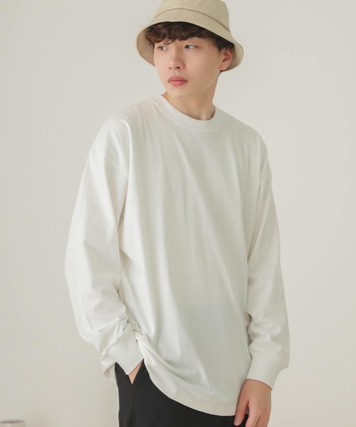 SENSE OF PLACE by URBAN RESEARCH（センスオブプレイスバイアーバンリサーチ）の「エクストラルーズロングTシャツ（Tシャツ/カットソー・メンズ・ブラック/グリーン/ホワイト・MEDIUM/LARGE）」の2枚目の写真