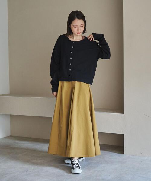 coen（コーエン）の「アシメタックボリュームチノマキシフレアスカート（スカート・レディース・ベージュ/オリーブ/レンガ・LARGE/MEDIUM）」の13枚目の写真