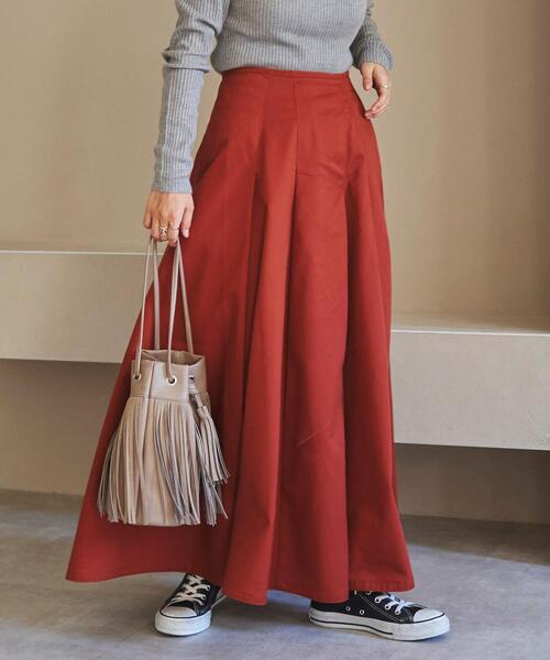 coen（コーエン）の「アシメタックボリュームチノマキシフレアスカート（スカート・レディース・ベージュ/オリーブ/レンガ・LARGE/MEDIUM）」の16枚目の写真