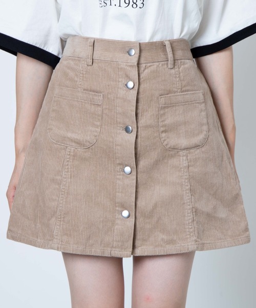 WEGO（ウィゴー）の「WEGO/コーデュロイ前ポケットミニスカート（スカート・レディース・ベージュ/サックスブルー/ブラック・SMALL/MEDIUM）」の16枚目の写真