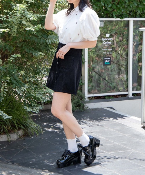 WEGO（ウィゴー）の「WEGO/コーデュロイ前ポケットミニスカート