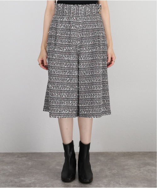 La TOTALITE（ラトータリテ）の「ツィード キュロット パンツ◆（その他パンツ・レディース・ブラック/グレー・38/36）」の3枚目の写真