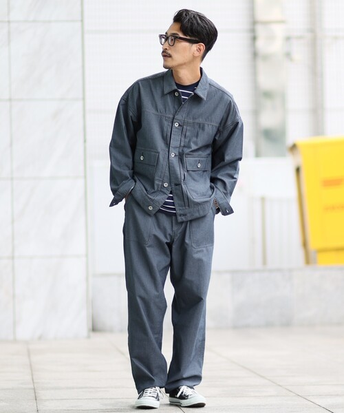 THE SHOP TK （ザ ショップ ティーケー ）の「◆Hug Cot ブルゾン（ミリタリージャケット・メンズ・ネイビー/アイボリー・02/03/04）」の4枚目の写真