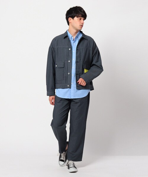 THE SHOP TK （ザ ショップ ティーケー ）の「◆Hug Cot ブルゾン（ミリタリージャケット・メンズ・ネイビー/アイボリー・02/03/04）」の6枚目の写真