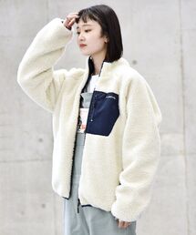 【WEB限定】SHIPS: ビッグシルエット リバーシブル ボア フリース ブルゾン 21FW