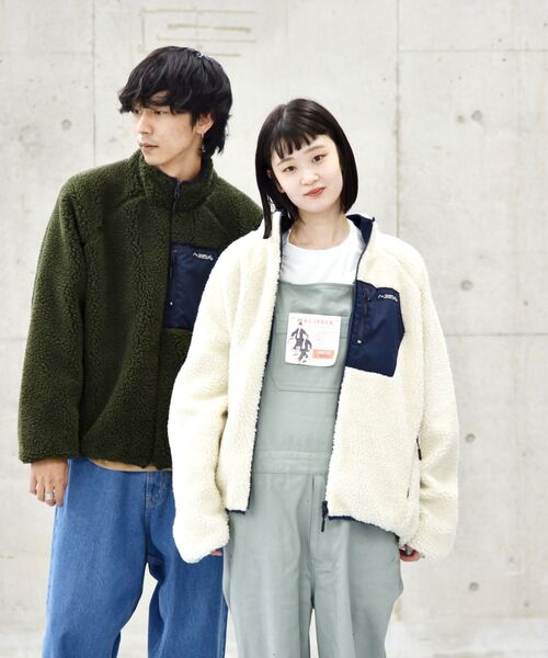 セール】【WEB限定】SHIPS: ビッグシルエット リバーシブル ボア