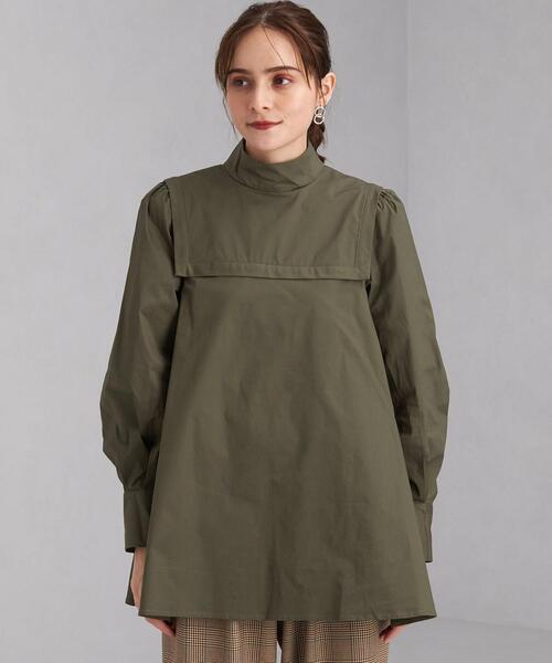 green label relaxing（グリーンレーベルリラクシング）の「＜Tavii＞ セーラ―カラー ブラウス（シャツ/ブラウス・レディース・ブラック/オリーブ・FREE）」の5枚目の写真