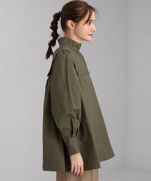 green label relaxing（グリーンレーベルリラクシング）の「＜Tavii＞ セーラ―カラー ブラウス（シャツ/ブラウス・レディース・ブラック/オリーブ・FREE）」の3枚目の写真