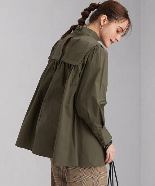 green label relaxing（グリーンレーベルリラクシング）の「＜Tavii＞ セーラ―カラー ブラウス（シャツ/ブラウス・レディース・ブラック/オリーブ・FREE）」の12枚目の写真