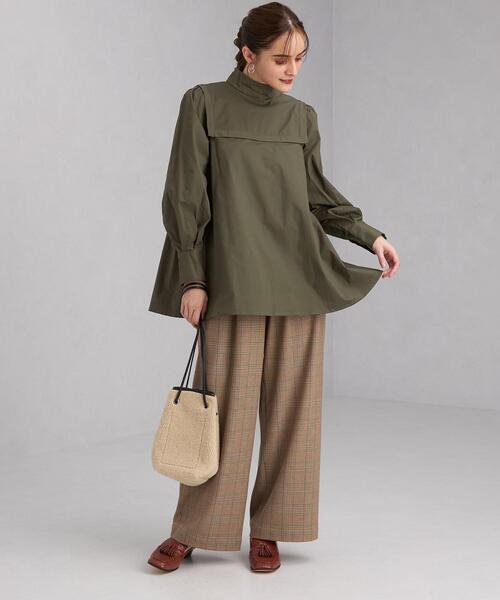 green label relaxing（グリーンレーベルリラクシング）の「＜Tavii＞ セーラ―カラー ブラウス（シャツ/ブラウス・レディース・ブラック/オリーブ・FREE）」の14枚目の写真