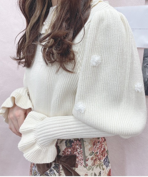 Swankiss（スワンキス）の「HB bijou pearl knit（ニット/セーター・レディース・ブラック/オフホワイト/ピンク/ボルドー・FREE）」の22枚目の写真