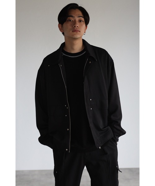 CREARE -LINO-（クレアーレリノ）の「オーバーサイズ ビッグポケット 比翼ブルゾン <セットアップ>（ブルゾン・メンズ・ブラック/グレー/カーキ・M/L）」の20枚目の写真