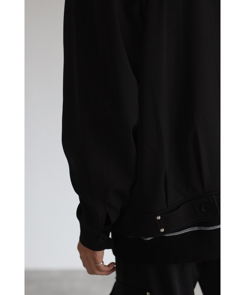 CREARE -LINO-（クレアーレリノ）の「オーバーサイズ ビッグポケット 比翼ブルゾン <セットアップ>（ブルゾン・メンズ・ブラック/グレー/カーキ・M/L）」の11枚目の写真