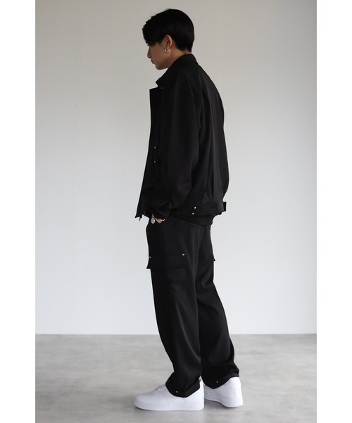 CREARE -LINO-（クレアーレリノ）の「オーバーサイズ ビッグポケット 比翼ブルゾン <セットアップ>（ブルゾン・メンズ・ブラック/グレー/カーキ・M/L）」の21枚目の写真