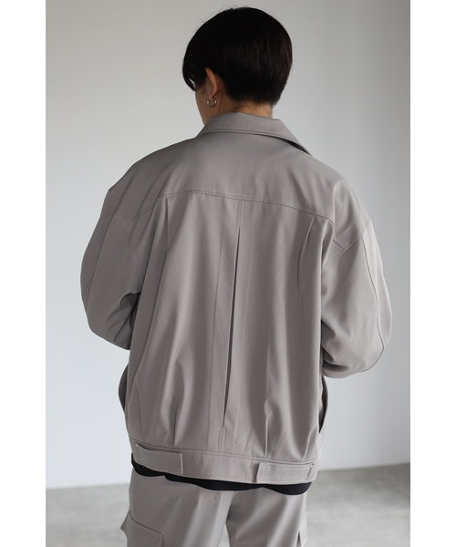 CREARE -LINO-（クレアーレリノ）の「オーバーサイズ ビッグポケット 比翼ブルゾン <セットアップ>（ブルゾン・メンズ・ブラック/グレー/カーキ・M/L）」の22枚目の写真
