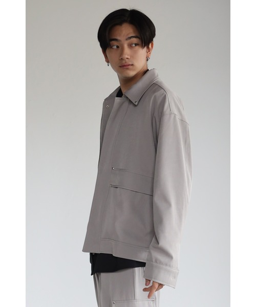 CREARE -LINO-（クレアーレリノ）の「オーバーサイズ ビッグポケット 比翼ブルゾン <セットアップ>（ブルゾン・メンズ・ブラック/グレー/カーキ・M/L）」の12枚目の写真