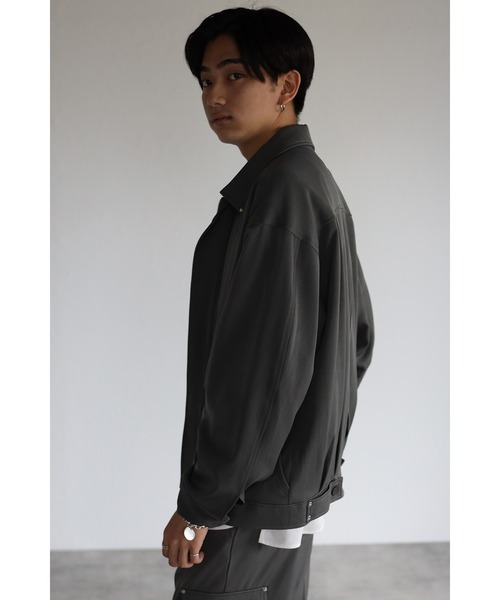 CREARE -LINO-（クレアーレリノ）の「オーバーサイズ ビッグポケット 比翼ブルゾン <セットアップ>（ブルゾン・メンズ・ブラック/グレー/カーキ・M/L）」の18枚目の写真
