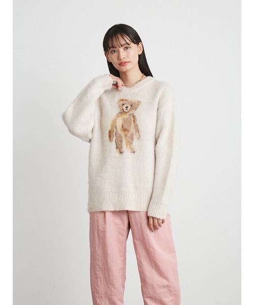 LILY BROWN（リリーブラウン）の「LilyBearニットプルオーバー