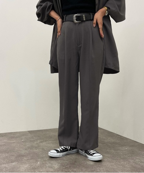 apres jour mignon（アプレジュールミニョン）の「センターシームパンツ【SETUP着用可能】 【ZOZOTOWN限定アイテム】（その他パンツ・レディース・チャコールグレー/ブラック/グリーン系その他2/パープル系その他3・SMALL/MEDIUM/X-LARGE）」の12枚目の写真