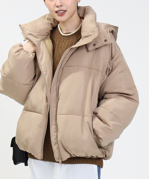 HONEYSUCKLE ROSE（ハニーサックルローズ）の「【HONEYSUCKLE ROSE】ショート中綿ジャケット（その他アウター・レディース・ベージュ/ブラック/オフホワイト・M/L）」の20枚目の写真