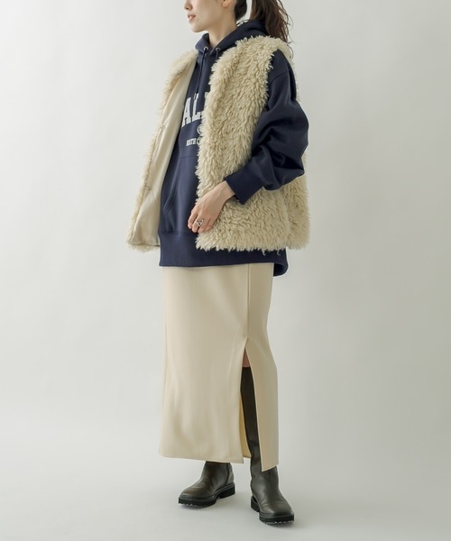 mystic(ミスティック)の「カレッジパーカー(パーカー・レディース・ネイビー/ブラウン/アイボリー・FREE)」の16枚目の写真